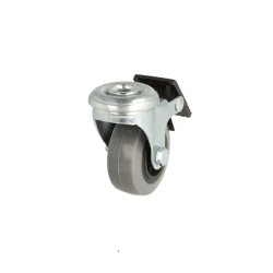 Inventarhjul "Csar" 50mm - 10,5mm Hul - med Bremse