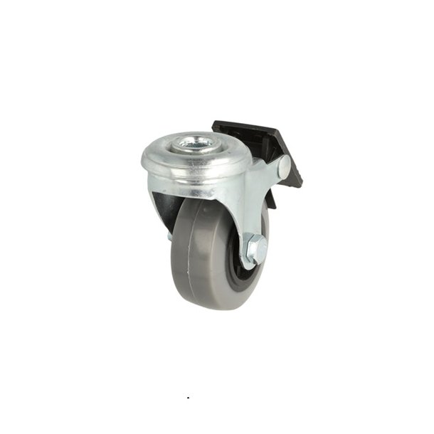 Inventarhjul "Csar" 50mm - 10,5mm Hul - med Bremse