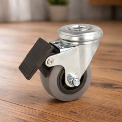 Inventarhjul "C�sar" �50mm - �10,5mm Hul - med Bremse