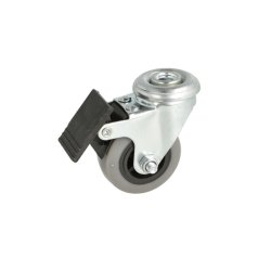 Inventarhjul "Csar" 50mm - 10,5mm Hul - med Bremse