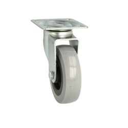 Inventarhjul "Csar" 75mm - 60x60mm Plade - uden Bremse