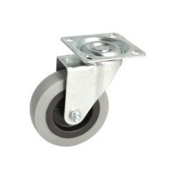 Inventarhjul "Csar" 75mm - 60x60mm Plade - uden Bremse