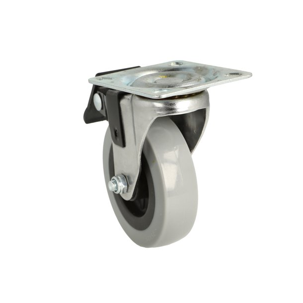 Inventarhjul "Csar" 75mm - 60x60mm Plade - med Bremse