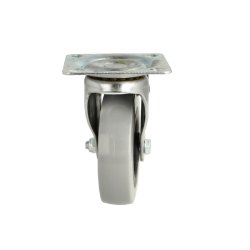 Inventarhjul "Csar" 75mm - 60x60mm Plade - med Bremse