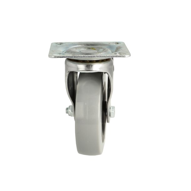 Inventarhjul "Csar" 75mm - 60x60mm Plade - med Bremse