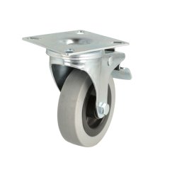 Inventarhjul "Csar" 75mm - 60x60mm Plade - Fuld Bremse