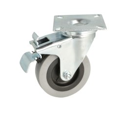 Inventarhjul "Csar" 75mm - 60x60mm Plade - Fuld Bremse