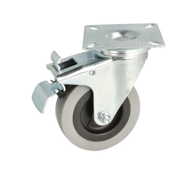 Inventarhjul "Csar" 75mm - 60x60mm Plade - Fuld Bremse