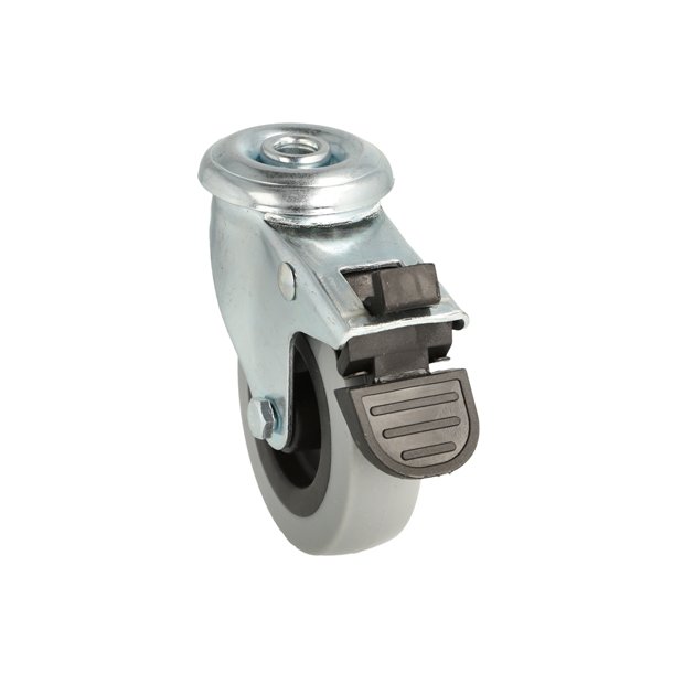 Inventarhjul "Csar" 75mm - 10,5mm Hul - med Bremse