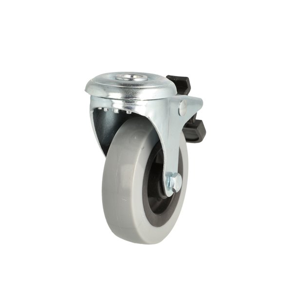 Inventarhjul "Csar" 75mm - 10,5mm Hul - med Bremse