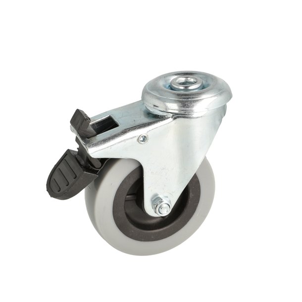 Inventarhjul "Csar" 75mm - 10,5mm Hul - med Bremse