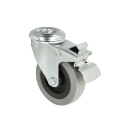 Inventarhjul "Csar" 75mm - 10,5mm Hul - Fuld Bremse