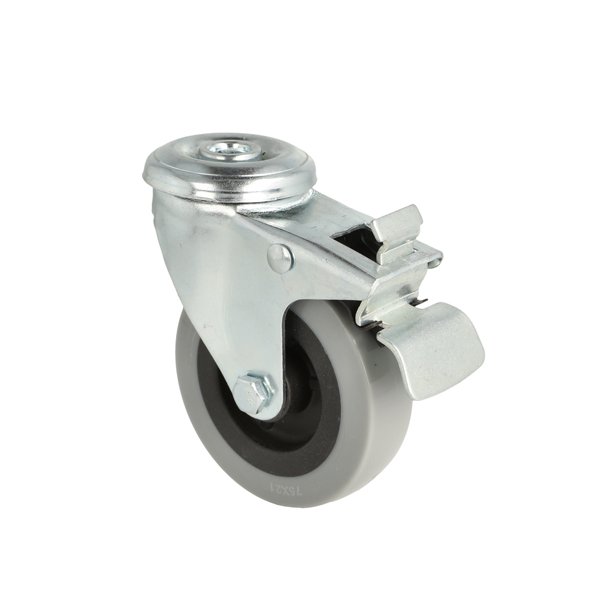 Inventarhjul "Csar" 75mm - 10,5mm Hul - Fuld Bremse