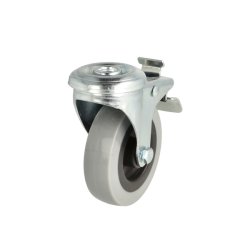 Inventarhjul "Csar" 75mm - 10,5mm Hul - Fuld Bremse