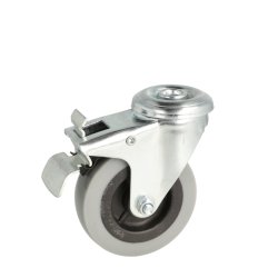 Inventarhjul "Csar" 75mm - 10,5mm Hul - Fuld Bremse