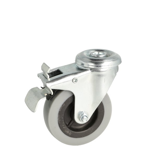 Inventarhjul "Csar" 75mm - 10,5mm Hul - Fuld Bremse