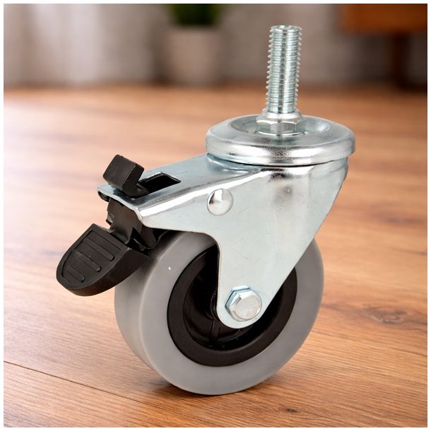 Inventarhjul "C�sar" �75mm - M10x30mm - Fuld Bremse