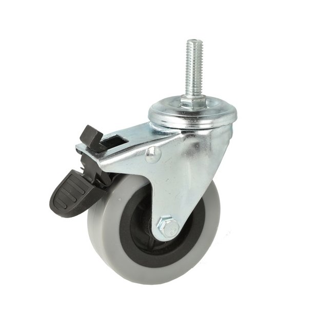 Inventarhjul "Csar" 75mm - M10x30mm - med Bremse