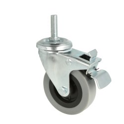 Inventarhjul "Csar" 75mm - M10x30mm - fuld Bremse