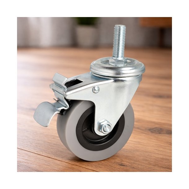 Inventarhjul "C�sar" �75mm - M10x30mm - Fuld Bremse