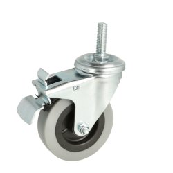 Inventarhjul "Csar" 75mm - M10x30mm - fuld Bremse