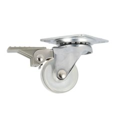 Mbelhjul "Verus" 35mm - Klar Transparent Hjul-med Bremse