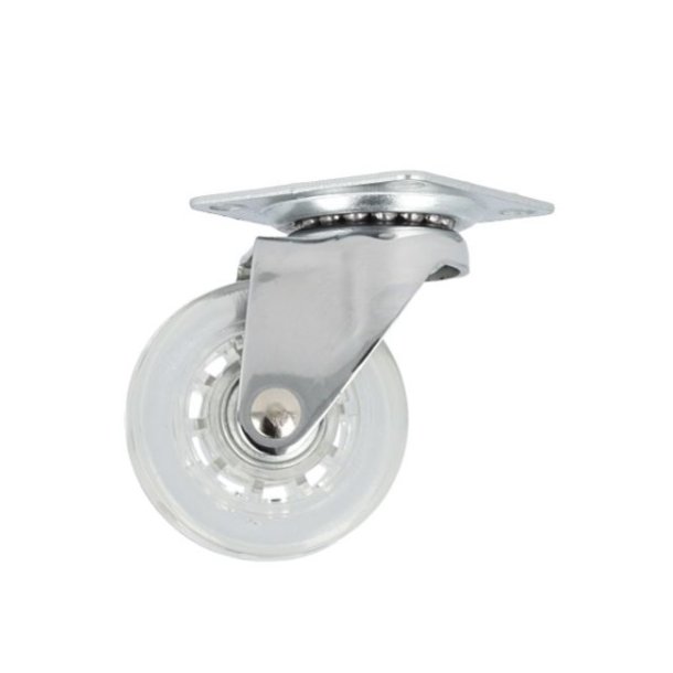 Mbelhjul "Verus" 50mm - Klart Transparent Hjul