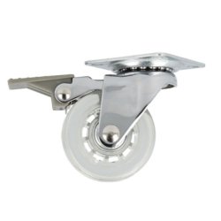 Mbelhjul "Verus" 50mm - Klar Transparent Hjul-med Bremse