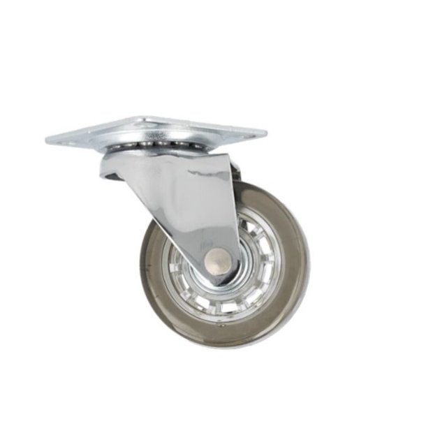 Mbelhjul "Verus" 50mm - Grt Transparent Hjul