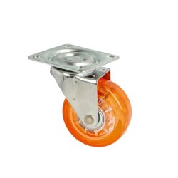 Mbelhjul "Verus" 50mm - Orange Transparent Hjul