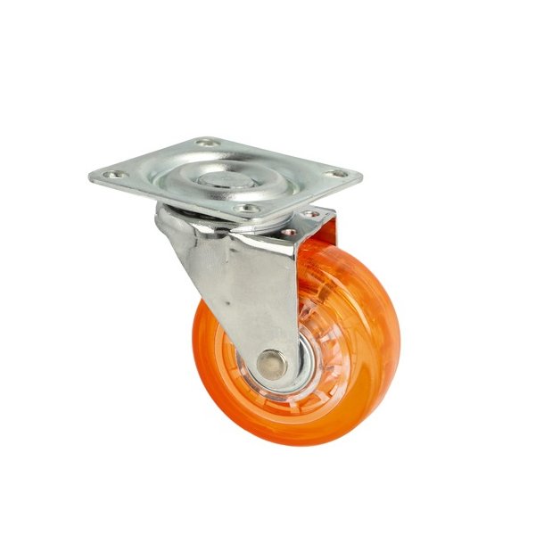 Mbelhjul "Verus" 50mm - Orange Transparent Hjul