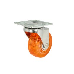 Mbelhjul "Verus" 50mm - Orange Transparent Hjul