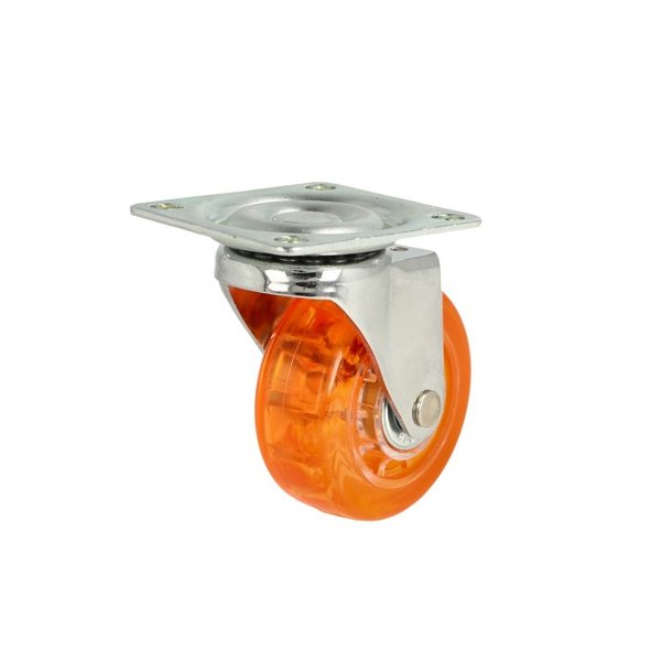 Mbelhjul "Verus" 50mm - Orange Transparent Hjul