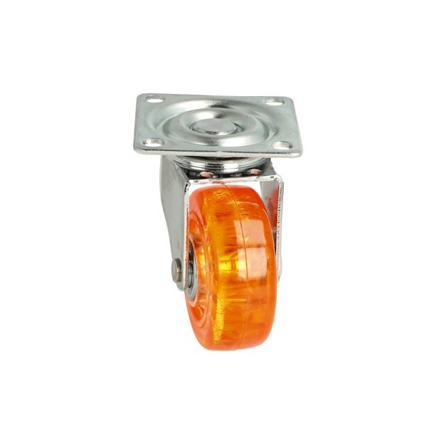 Mbelhjul "Verus" 50mm - Orange Transparent Hjul
