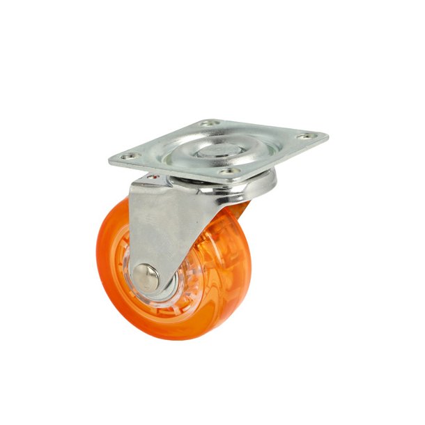 Mbelhjul "Verus" 50mm - Orange Transparent Hjul