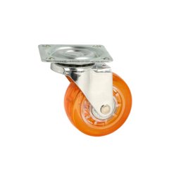 Mbelhjul "Verus" 50mm - Orange Transparent Hjul