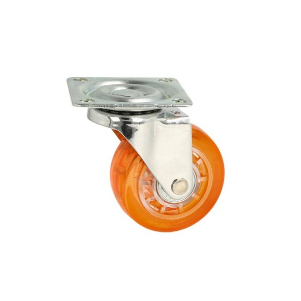 Mbelhjul "Verus" 50mm - Orange Transparent Hjul