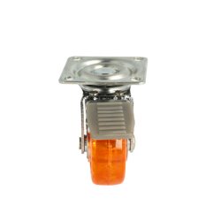 Mbelhjul "Verus" 50mm -Orange Transparent Hjul-med Bremse