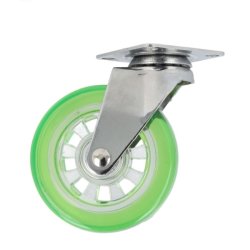 Mbelhjul "Verus" 75mm - Grnt Transparent Hjul