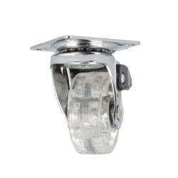 Mbelhjul "Spike" 50mm -  Transparent Hjul og Bremse