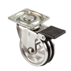 Mbelhjul "Decius" 50mm - Forkromet - med Bremse