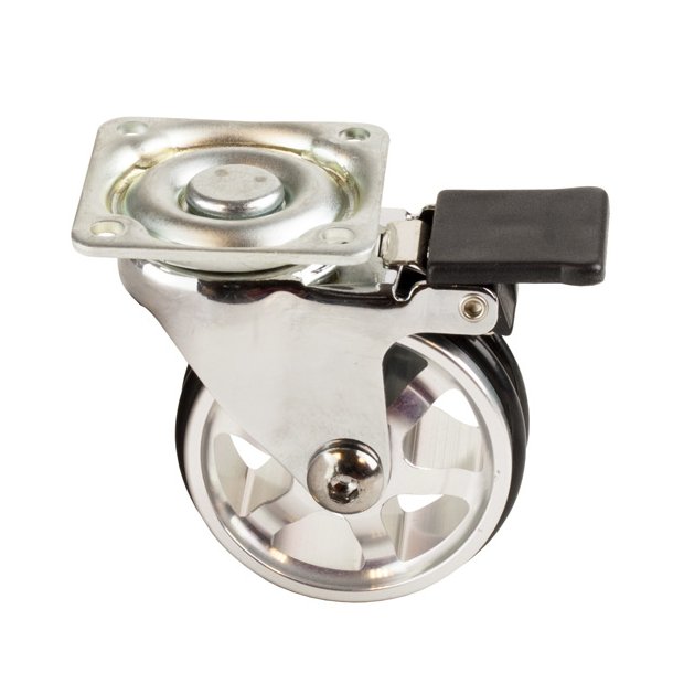 Mbelhjul "Decius" 50mm - Forkromet - med Bremse