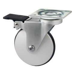 Mbelhjul "Gallus" 75mm - Aluminium - med Bremse