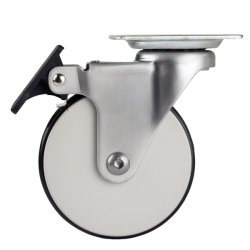 Mbelhjul "Gallus" 75mm - Aluminium - med Bremse