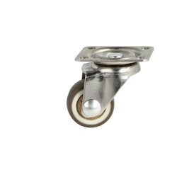 Inventarhjul "Nero" 25mm - 38x30mm Plade