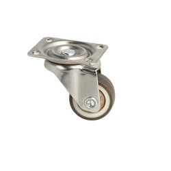 Inventarhjul "Nero" 25mm - 38x30mm Plade