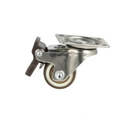 Inventarhjul "Nero" 25mm - 38x30mm Plade - med Bremse