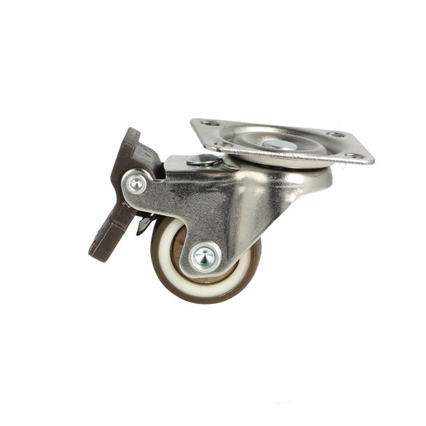 Inventarhjul "Nero" 25mm - 38x30mm Plade - med Bremse