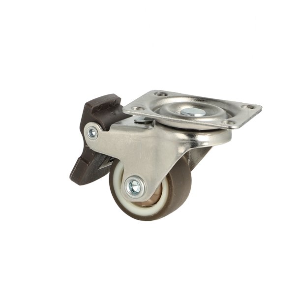 Inventarhjul "Nero" 25mm - 38x30mm Plade - med Bremse