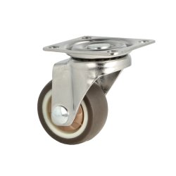 Inventarhjul "Nero" 38mm - 46x40mm Plade